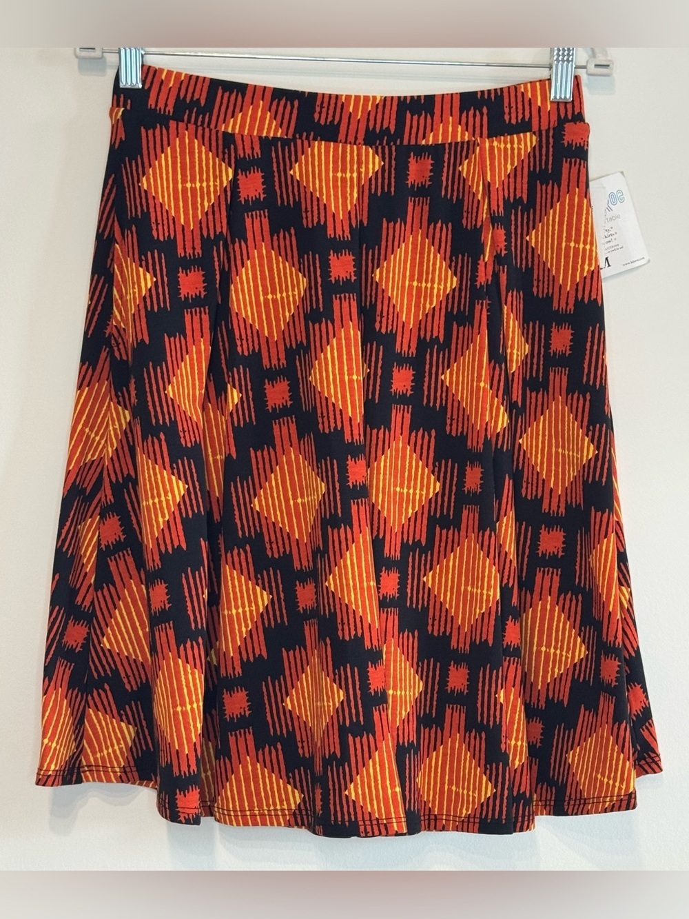NEW LuLaRoe Madison A-Line Skirt Vibrant Geometric Pattern Size M